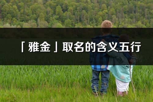 「雅金」取名的含义五行_雅金名字寓意解释