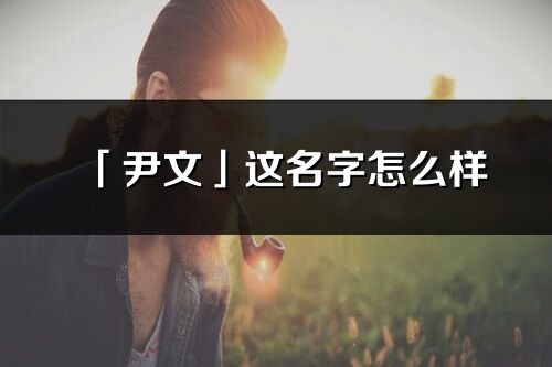 「尹文」这名字怎么样_尹文的名字解释