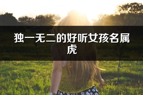 独一无二的好听女孩名属虎