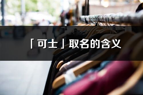 「可士」取名的含义_可士名字寓意