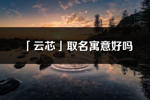 「云芯」取名寓意好吗_云芯名字含义及五行