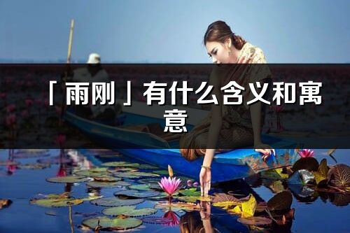 「雨刚」有什么含义和寓意_雨刚名字的出处与意思