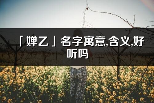 「婵乙」名字寓意,含义,好听吗_婵乙名字分析打分