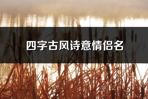 四字古风诗意情侣名(精选267个)