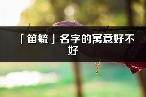 「笛毓」名字的寓意好不好_笛毓含义分析