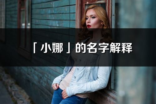 「小娜」的名字解释_小娜含义分析