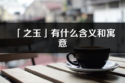 「之玉」有什么含义和寓意_之玉名字的出处与意思