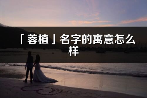 「蓉植」名字的寓意怎么样_蓉植的出处