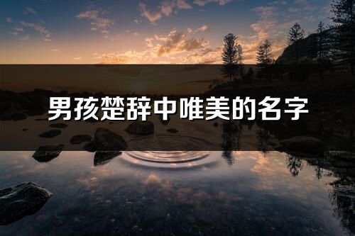 男孩楚辞中唯美的名字