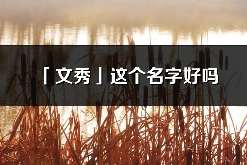 「文秀」这个名字好吗_文秀名字寓意,含义