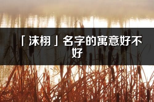 「沫栩」名字的寓意好不好_沫栩含义分析