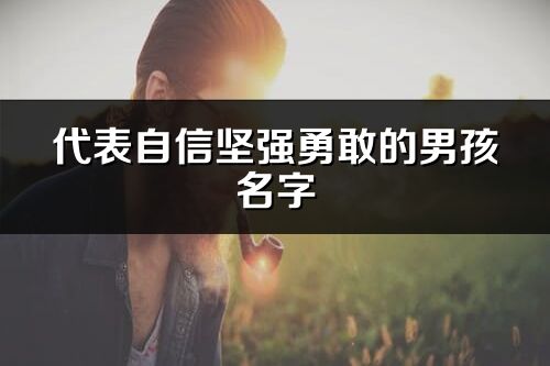 代表自信坚强勇敢的男孩名字