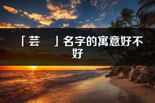 「芸琀」名字的寓意好不好_芸琀含义分析
