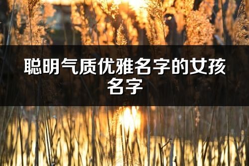 聪明气质优雅名字的女孩名字