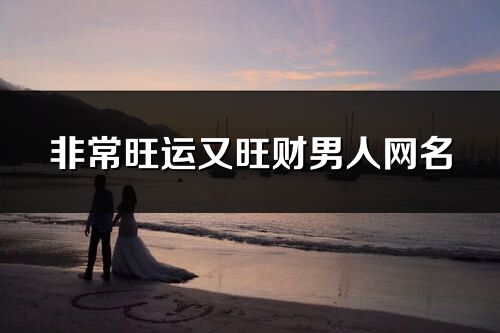 非常旺运又旺财男人网名(优选380个)