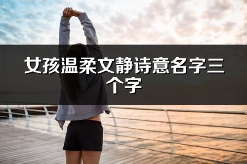 女孩温柔文静诗意名字三个字