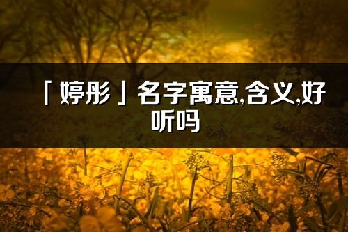 「婷彤」名字寓意,含义,好听吗_婷彤名字分析打分