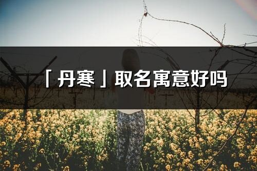 「丹寒」取名寓意好吗_丹寒名字含义及五行