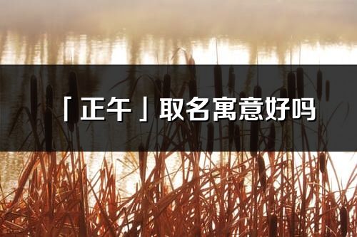 「正午」取名寓意好吗_正午名字含义及五行
