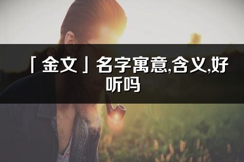 「金文」名字寓意,含义,好听吗_金文名字分析打分