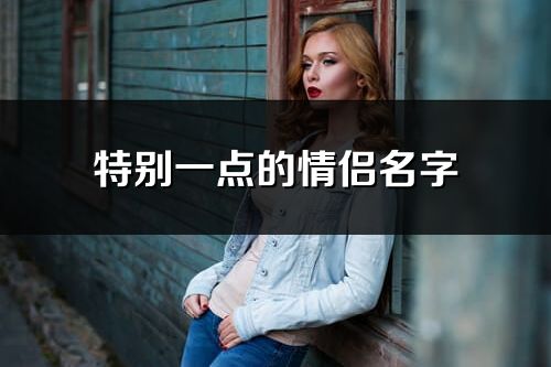 特别一点的情侣名字(共104个)