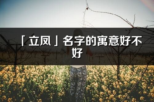 「立凤」名字的寓意好不好_立凤含义分析