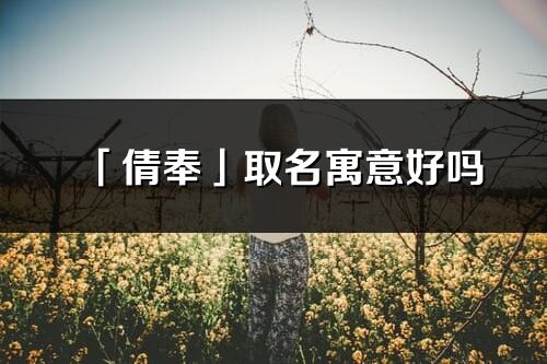 「倩奉」取名寓意好吗_倩奉名字含义及五行