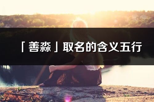 「善淼」取名的含义五行_善淼名字寓意解释