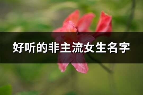 好听的非主流女生名字(优选464个)