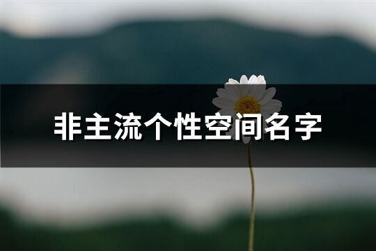 非主流个性空间名字(优选566个)