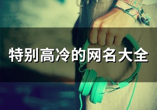 特别高冷的网名大全(75个)