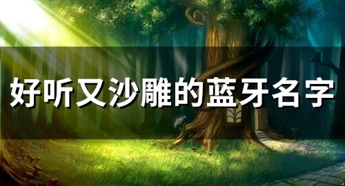 好听又沙雕的蓝牙名字(精选125个)