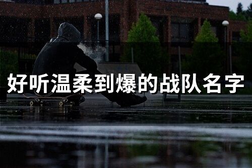 好听温柔到爆的战队名字(140个)