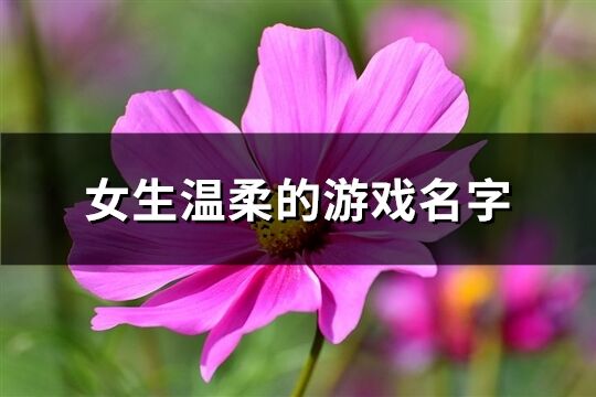 女生温柔的游戏名字(共362个)