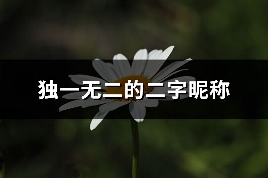 独一无二的二字昵称(806个)