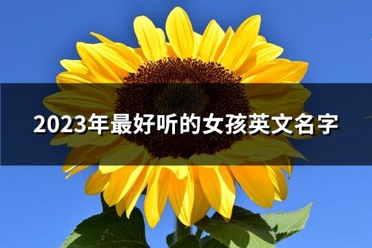 2023年最好听的女孩英文名字(共115个)