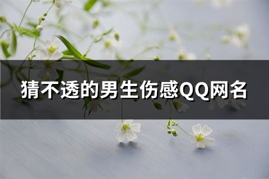 猜不透的男生伤感QQ网名(精选312个)