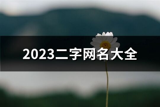 2023二字网名大全(精选2005个)