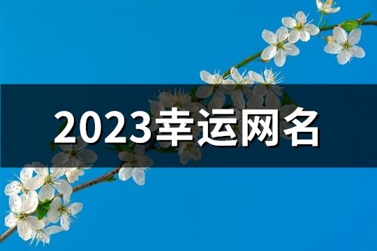 2023幸运网名(优选1012个)