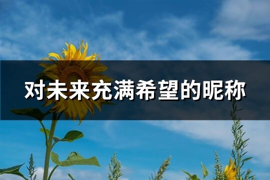 对未来充满希望的昵称(共83个)