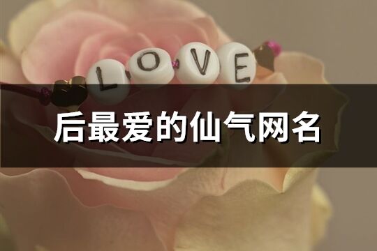 后最爱的仙气网名(优选312个)