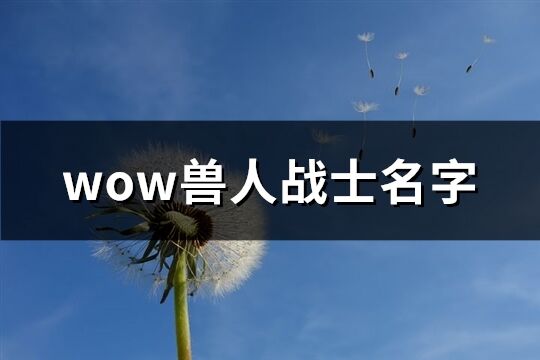 wow兽人***名字(优选311个)