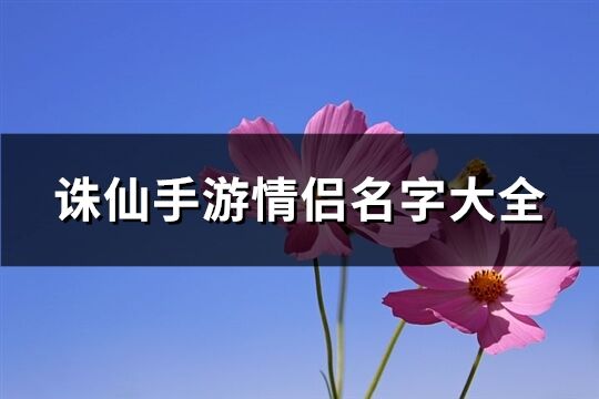 诛仙手游情侣名字大全(156个)