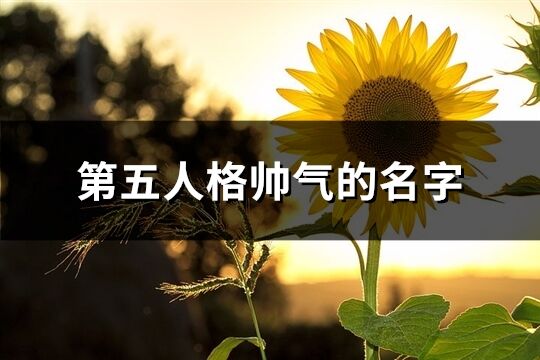 第五人格帅气的名字(优选380个)