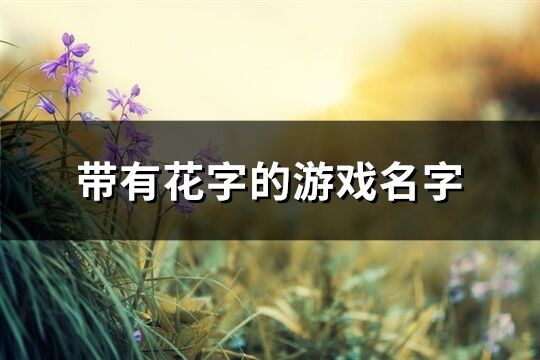 带有花字的游戏名字(61个)