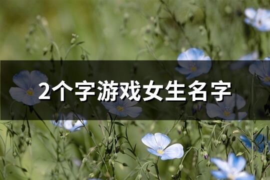 2个字游戏女生名字(精选1226个)