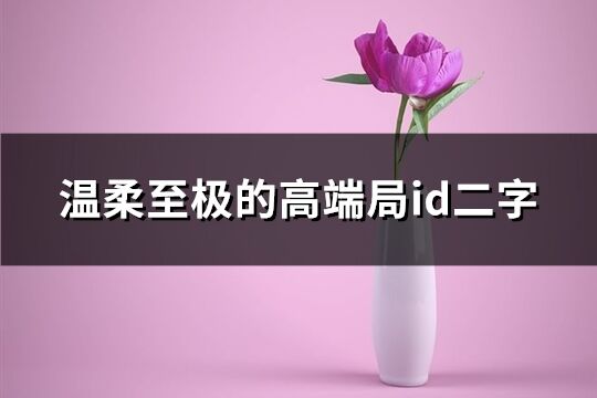 温柔至极的高端局id二字(精选127个)