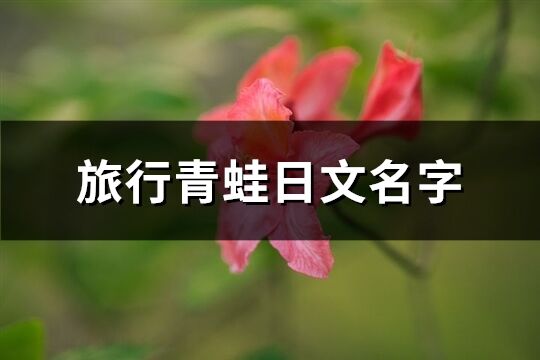 旅行青蛙日文名字(优选66个)