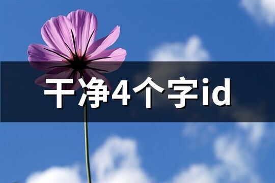 干净4个字id(1218个)