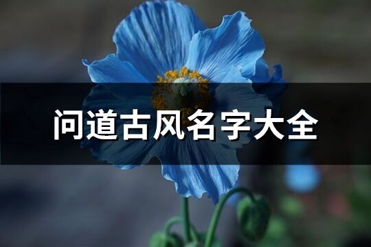 问道古风名字大全(精选289个)